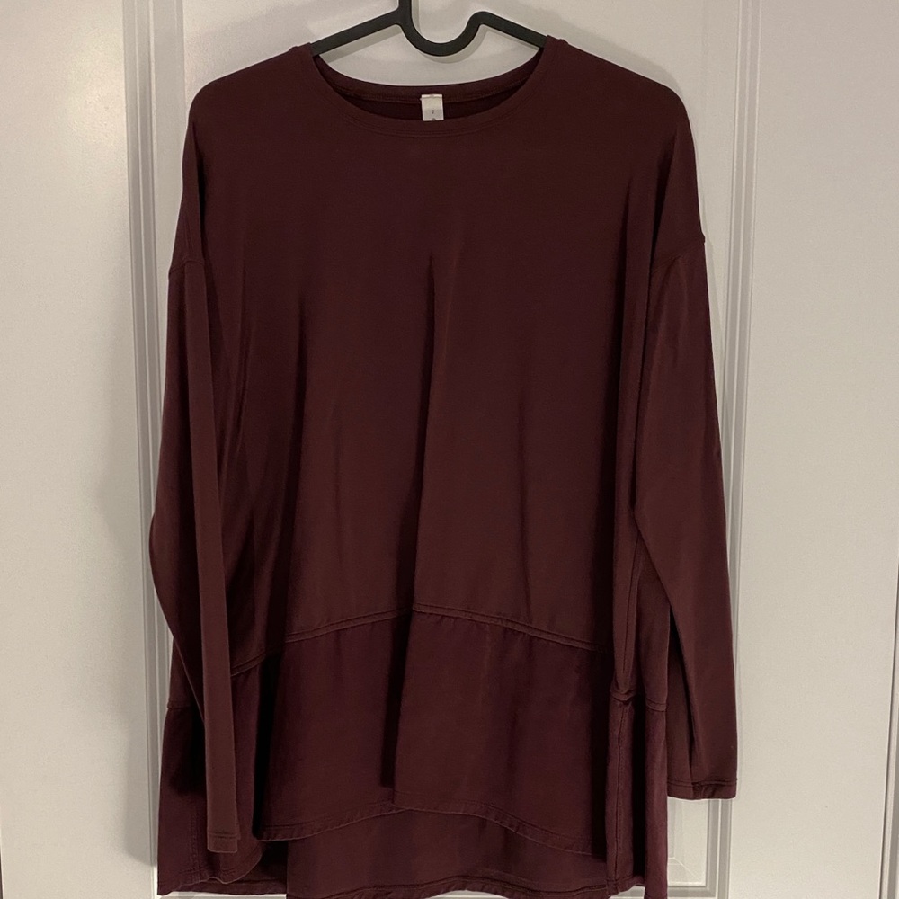 Lululemon burgundy ease of mind sz 2 preloved - Picture 3 of 8